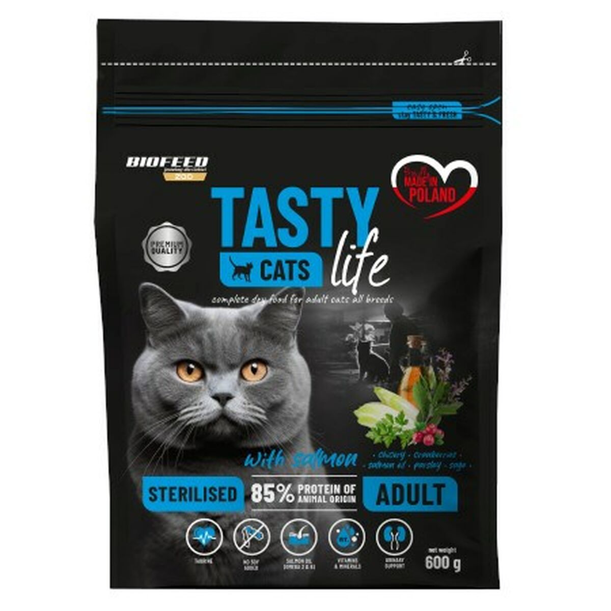 Cat food Biofeed Tasty Cats Life Salmon-0