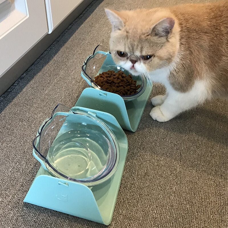 Cat Bowls Dogs Feeders Cats Feeding Bowl With Raised Stand For Cats Double Bowl Cats Food Bowls Water Bowls Pet Supplies-3